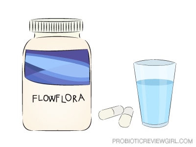 FlowFlora-probiotic-and-glass-of-water-drawing